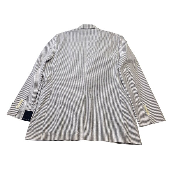 BROOKS BROTHERS Men's 48 Regular Madison Fit Stripe Seersucker Suit Coat Blazer - Picture 12 of 12